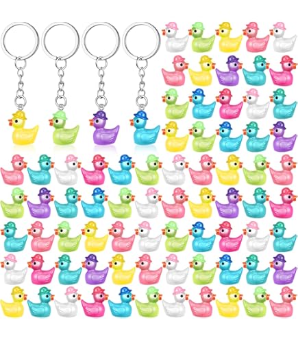 50 Set Inspirational Gifts Lumino Mini Resin Duck Keychains With Motivational Pun Cards And Organza Bags Glow In The Dark Tiny Animals For Employee Coworkers Graduation Duckling Party Favors P 260512996
