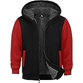 Ceoutdoor boys Fleece Jacket Zip Up hoodie Kids Winter Coats Warm Soft Sherpa Lined Hoodie Outerwear Teens 6-15