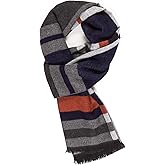 Scarf for Men Reversible Elegant Classic Cashmere Feel Scarves for Fall Winter