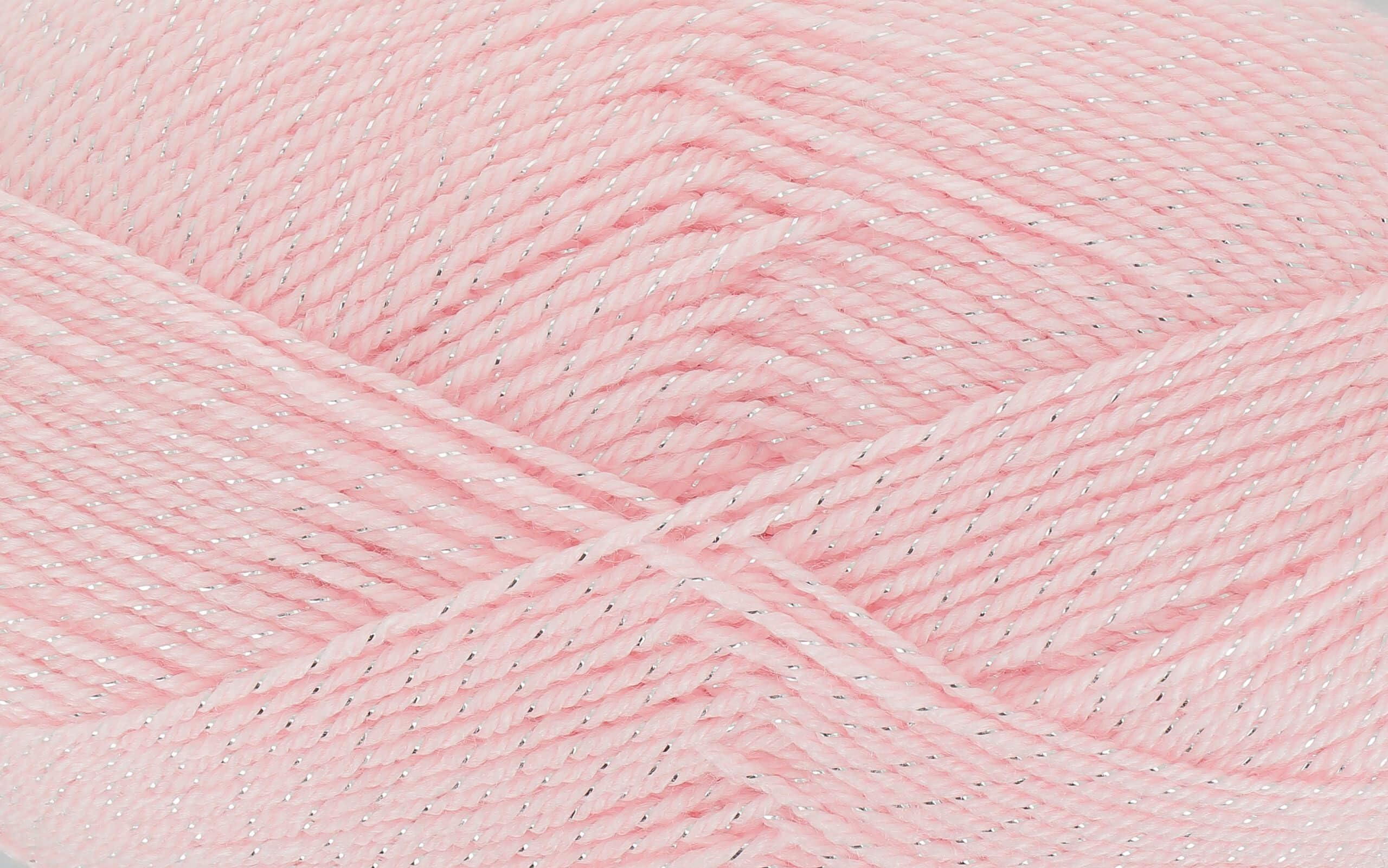 King Cole Glitz DK - Pink Pink Yarn - 290M, 100g