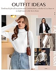Womens Long Sleeve Turtleneck T-Shirts Mock Neck