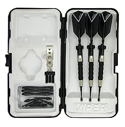 Sure Grip Viper Black Soft Tip Darts with Dart Case