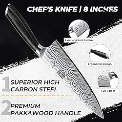 HOSHANHO 5 Pieces Knife Set, Professional Powder