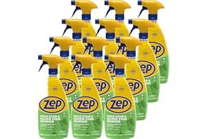 Zep Mold Stain and Mildew Stain Remover - 32 oz (Pack of 12) - ZUMILDEW32 - Experience the Power of our Professional Strength No-Scrub Formula