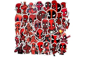 ZIYZIIY Dead_Pool Stickers Pack 35pcs,Vinyl Sticker for Hydro Flasks Laptop Phone Case Computer Water Bottle Bike Helmet Car Motorcycle Tumbler Luggage Helmet Skateboard