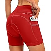 Women's 4D Padded Bike Shorts 5"/7" Riding Underwear Cycling Bicycle Road Biking Cycle Shorts for Women Zipper Pockets