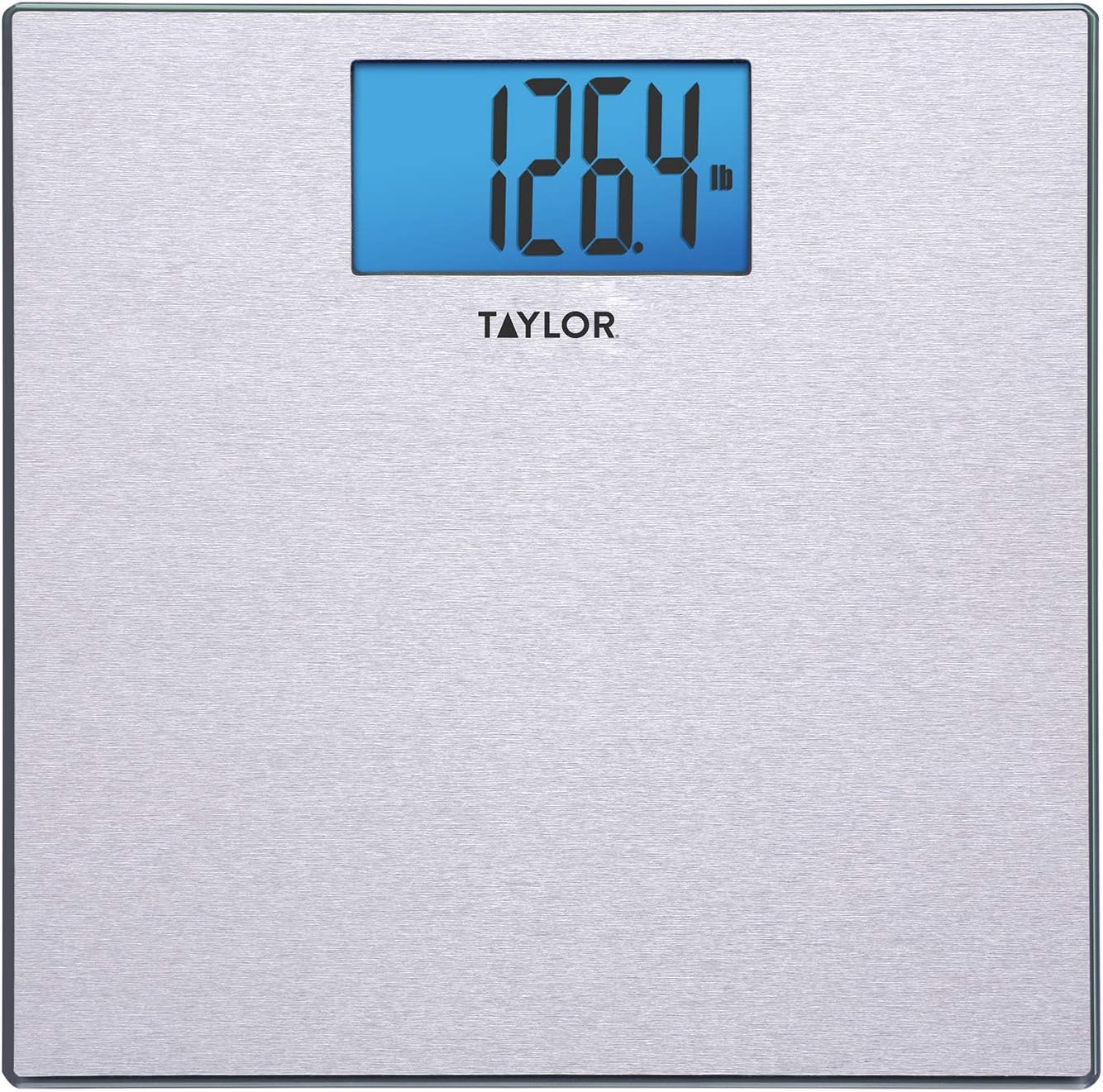 Taylor Digital 440 Pound Capacity Bathroom Scale/Stainless Steel/Glass: Health & Personal Care