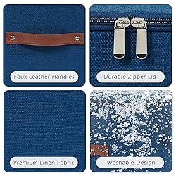 VinneGenzz 2 Pack Storage Bins with Zipper Lid