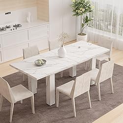 Vabches Extendable Dining Table for 6 8 10, 55'' to