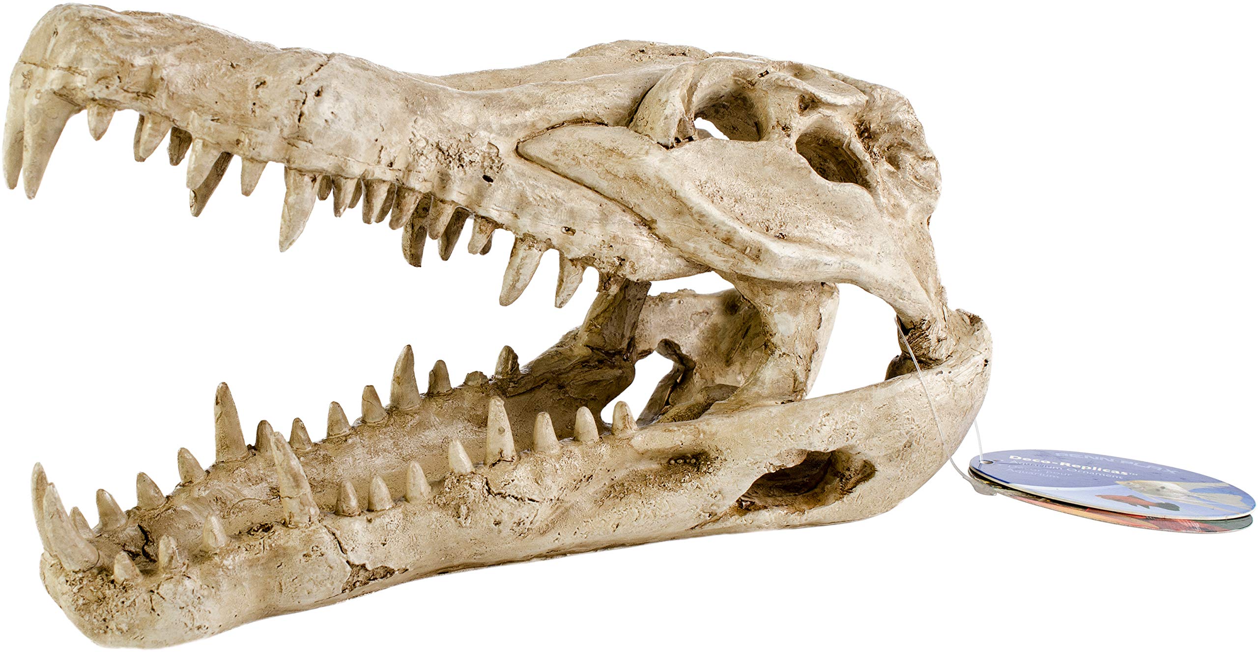 Penn-Plax Crocodile Skull Animal Resin Ornament, Safe for Saltwater and Freshwater Aquaruims (RR1065)