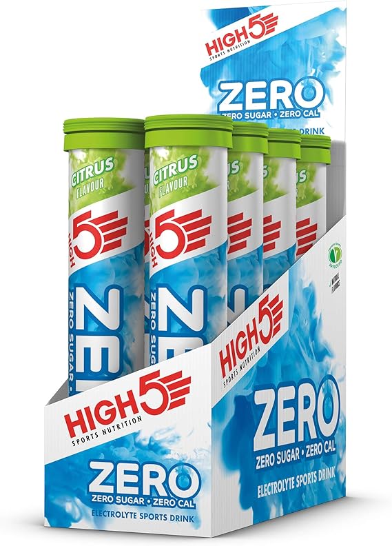 HIGH5 Zero Electrolyte Hydration Tablets Added Vitamin C (Citrus, 8 x