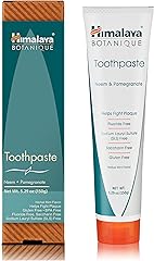 Himalaya Botanique Neem & Pomegranate Toothpaste, Mint Flavor - Fluoride Free Toothpaste Fights Plaque & for Fresh Breath - V