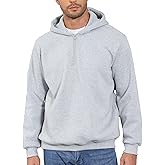 LUYIJIESHENG Mens Hoodies Pullover Quarter Zip Hoodie Long Sleeve Casual Fleece Hooded Sweatshirt for men