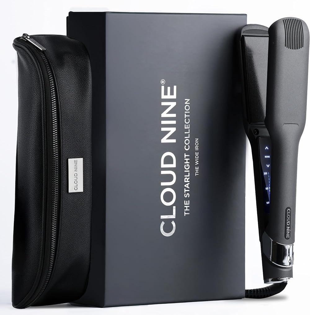 Cloud Nine The Wide Iron Hair Straightener Starlight Grey 360° Swivel Cord
