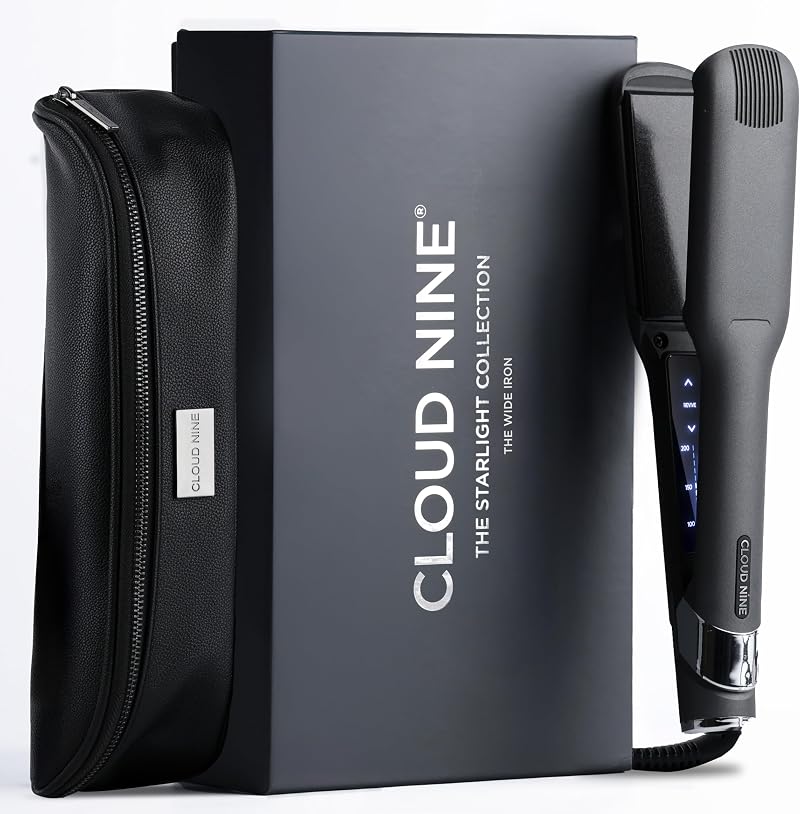 Cloud Nine The Wide Iron Hair Straightener Starlight Grey 360° Swivel Cord