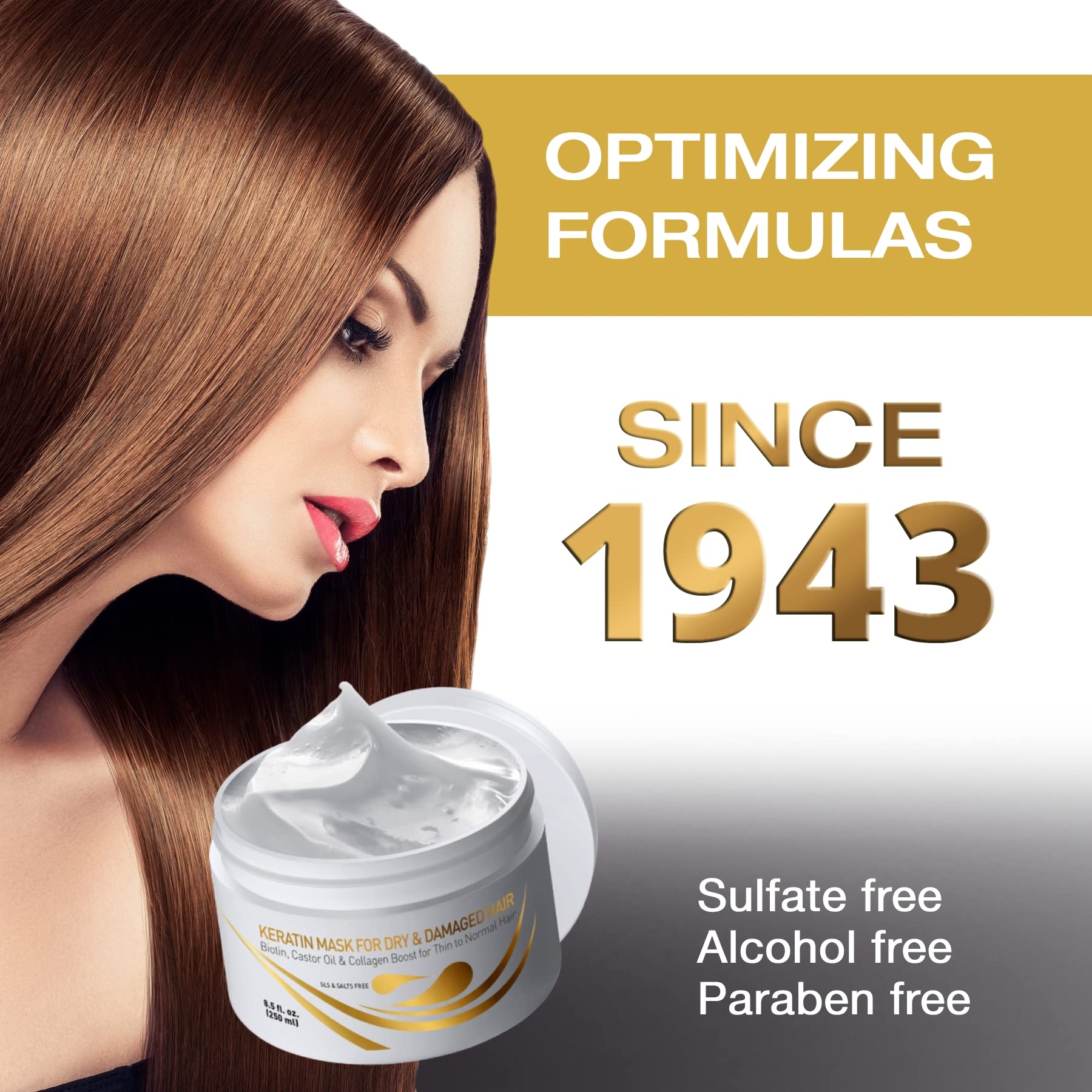 Vitamins Keratin Hair Mask Deep Conditioner Biotin Collagen Protein