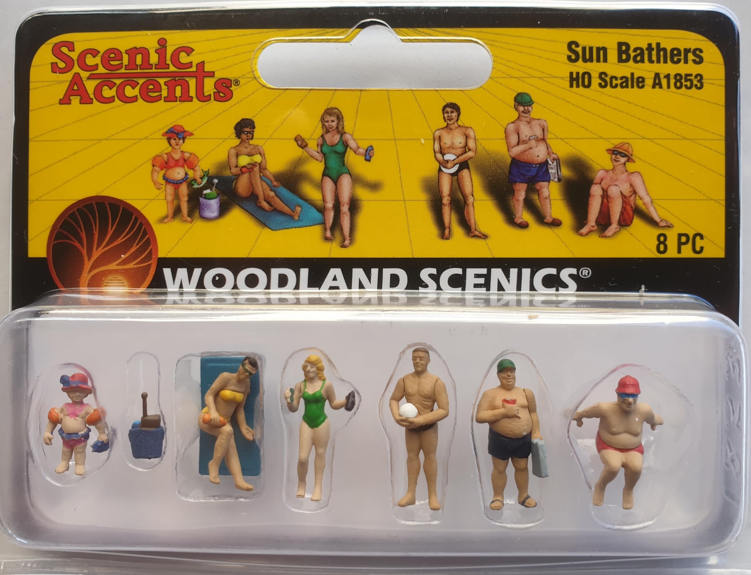 Woodland Scenics A1853 Sunbathing, Sunning People Figures, Track H0 HO 1:87 Sun Bathers