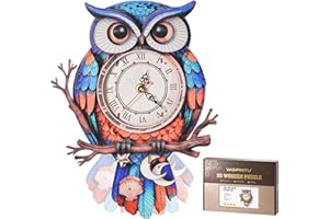 WDPINTU 3D Wooden Clock for Adults & Teens – Silver Deer Head Mechanical Model Kit – DIY Wall & Desk Clock Decor – Glue-Free 