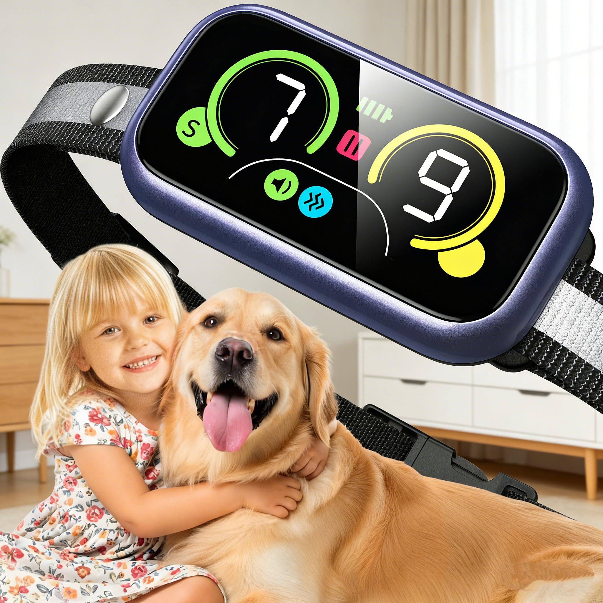 Dog Bark Collar Pro, Instant Bark Solution, Smart Anti Barking Device with 4 Correction Modes, Fast-Acting Barking Collar for for Large Medium Small Dogs 5-150lbs, Ideal for Home & Outdoor Use Image