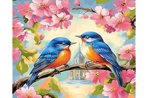 Linkmonde Kids' Painting by Numbers DIY Acrylic Painting Kit for Kids & Adults Beginner – 16” x 20” Bird Art