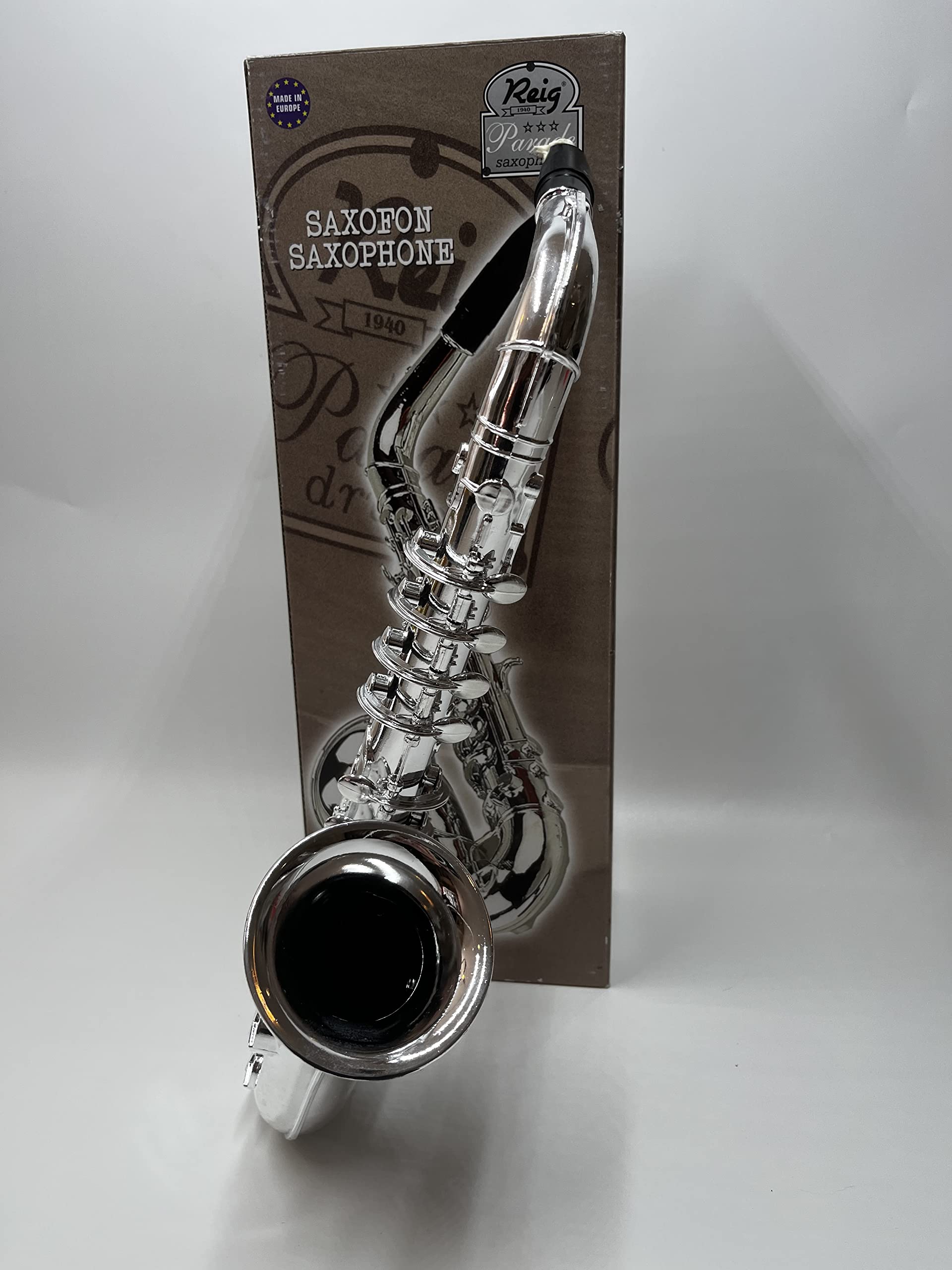 Photo 1 of My First Toy Saxafone for Kids in Silver Finish with Standard Keys is a Great Learning Kid Toy Instrument and Teaching Tool for Children Ages 3+ BPA Free.