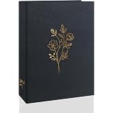 Holoary 5x7 Photo Album 100 Photos, 100 Pockets Picture Album, Linen Fabric Cover Big Picture Book for Photos, Photo Album 5x7 for Family Weddings Travel Memories(Black)