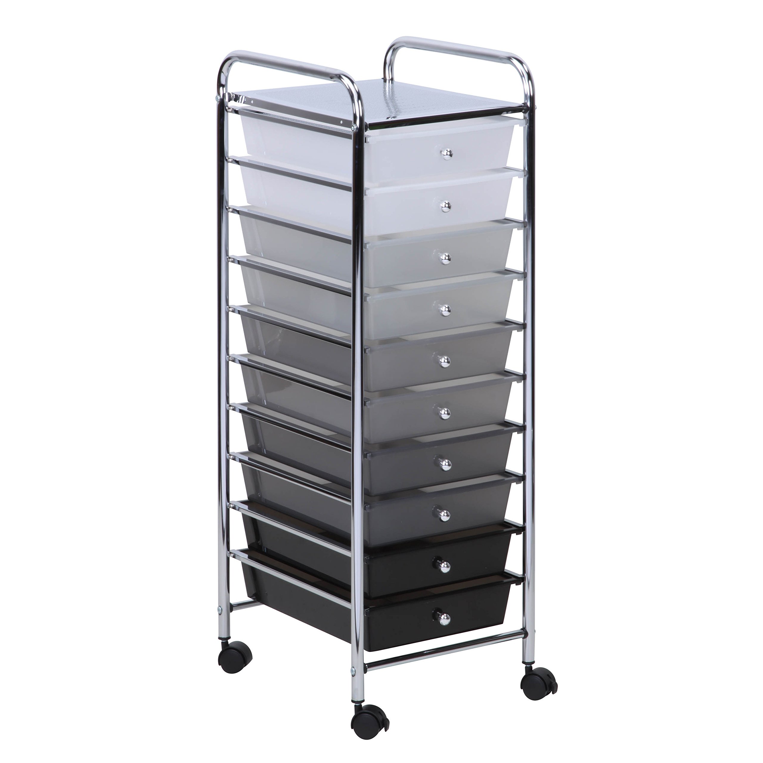 Photo 1 of ***DAMAGE -2 DRAWERS MISSING -SELLING AS INCOMPLETE***Honey-Can-Do 10 Drawer Cart, Shaded CRT-05255 Assorted