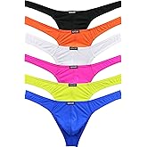 iKingsky Men's Low Rise Bulge Thong Sexy Mens Underwear Soft T-back Under Panties for Men