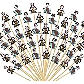 200Pcs Day of The Dead Cocktail Picks, Dia De Los Muertos Decorations for Mexican Day of The Dead Halloween Party Supplies