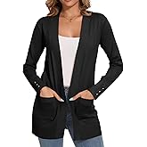 ROW 8 ROW Cardigan for Women Dressy Long Sleeve Casual Open Front Knit Cardigan Sweaters Pockets