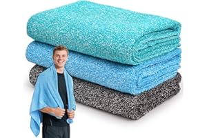 SOOWASH Microfiber Gym Towels for Showering Working Out Quick Dry Negative ions Different Sizes Lightweight Gym Towel for Men Women Tennis Sports Towels for Body Hot Yoga