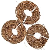 DIY Crafts Natural Grapevine Twig Garland Wreaths Decor 15-Feet for Wedding House Holiday Door Wall Decor (3PCS Green)