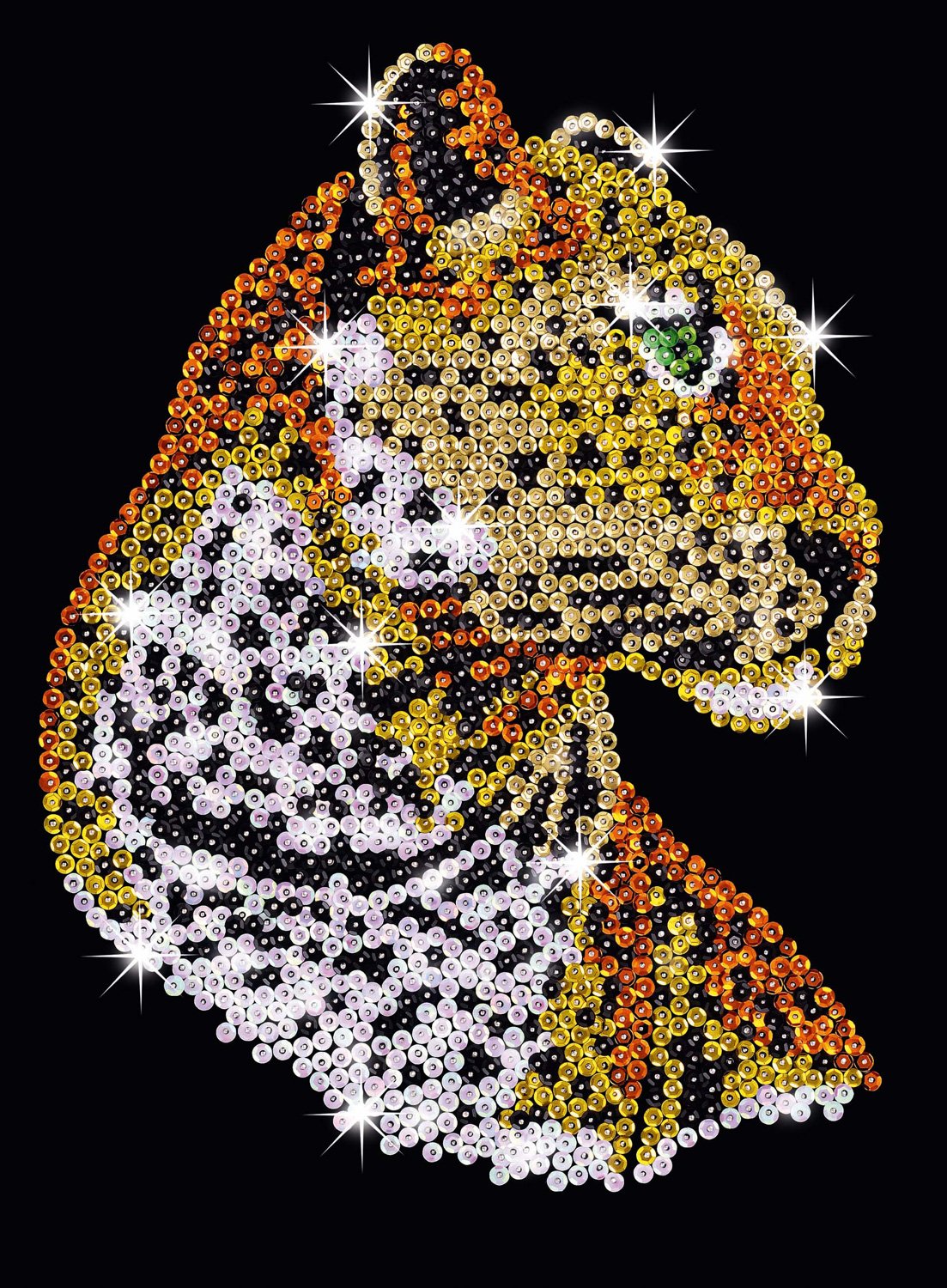 Bastelset mit Styropor-Rahmen Pailletten 36,5 x 27,2 cm Sequin Art