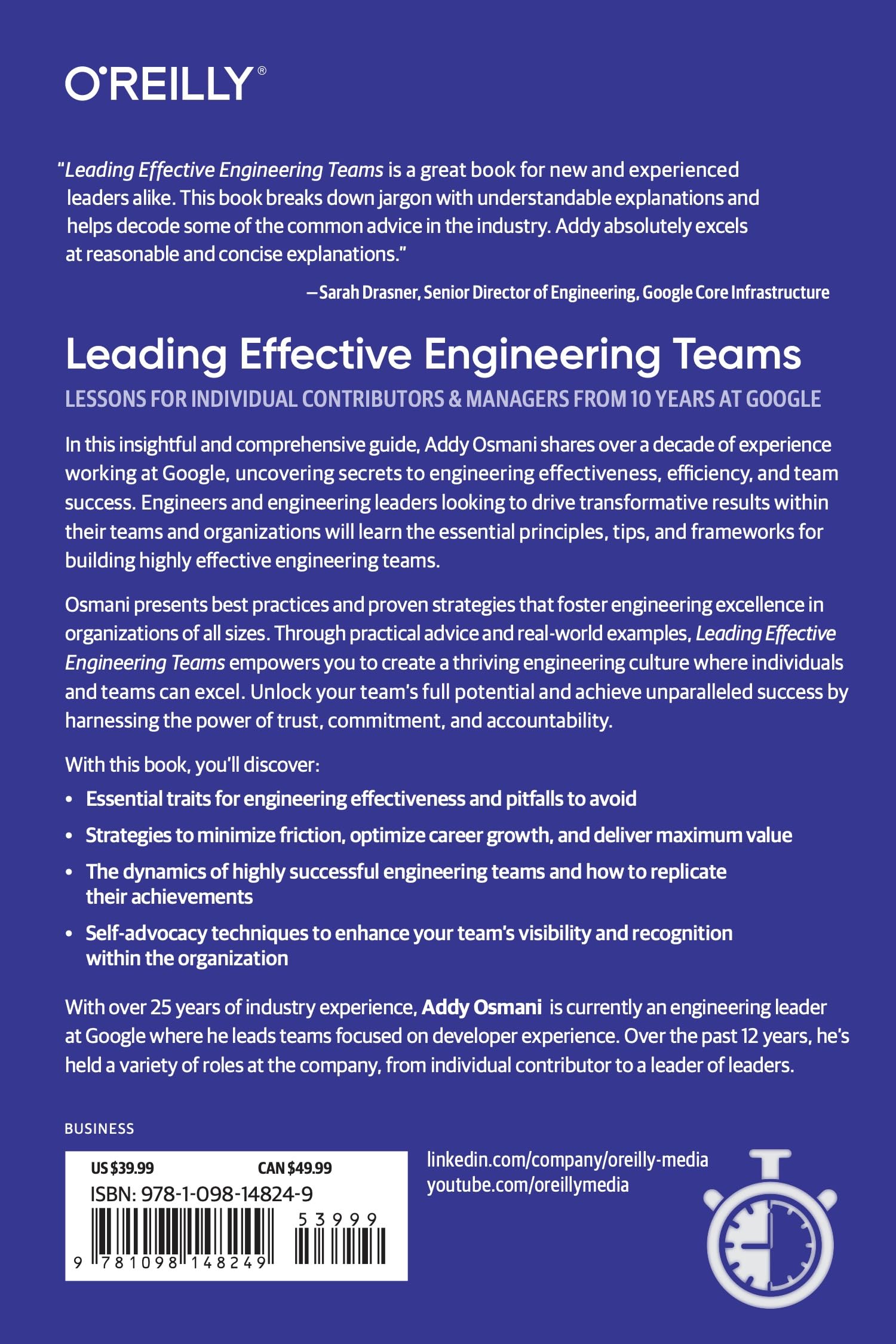 Leading Effective Engineering Teams: Lessons for Individual Contributors and Managers from 10 Years at Google