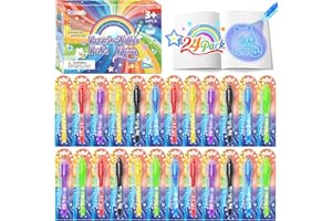 GIFTINBOX Invisible Ink Pen with UV Light for Kids, 24PCS Spy Pen Party Favors for Kids 8-12, Magic Marker for Secret Message