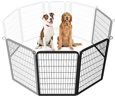 Yaheetech Dog Playpen 2 Panel Heavy Duty 100cm High Indoor Outdoor