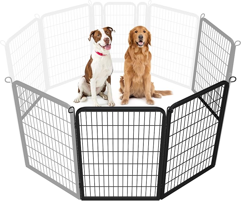Yaheetech Dog Playpen 2 Panel Heavy Duty 100cm High Indoor Outdoor