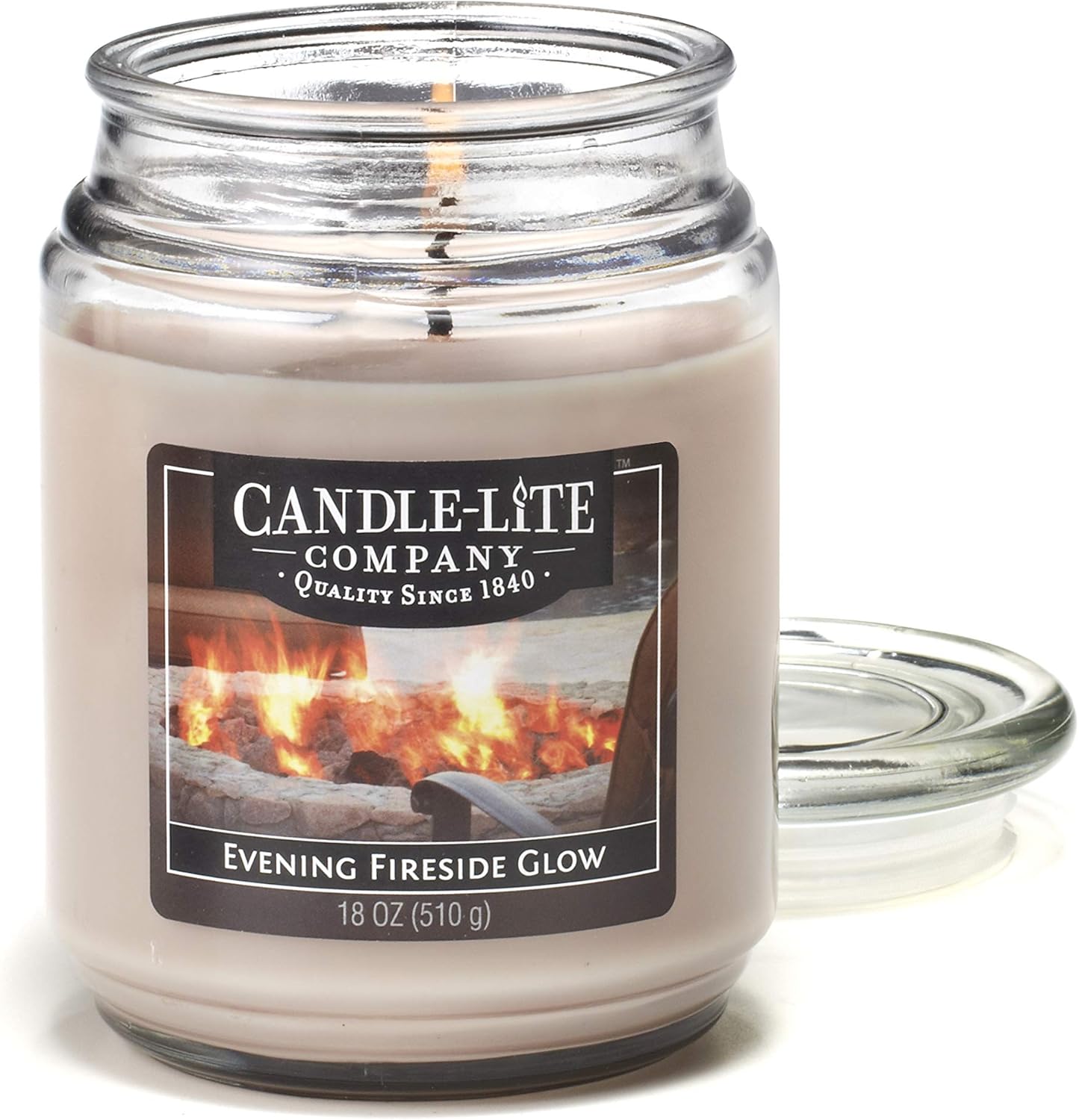 Candlelite Scented Evening Fireside Glow SingleWick Jar Candle, 18 oz