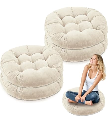 Floor Cushions For Adults Barydat Pcs Round Large Pillow Seating
