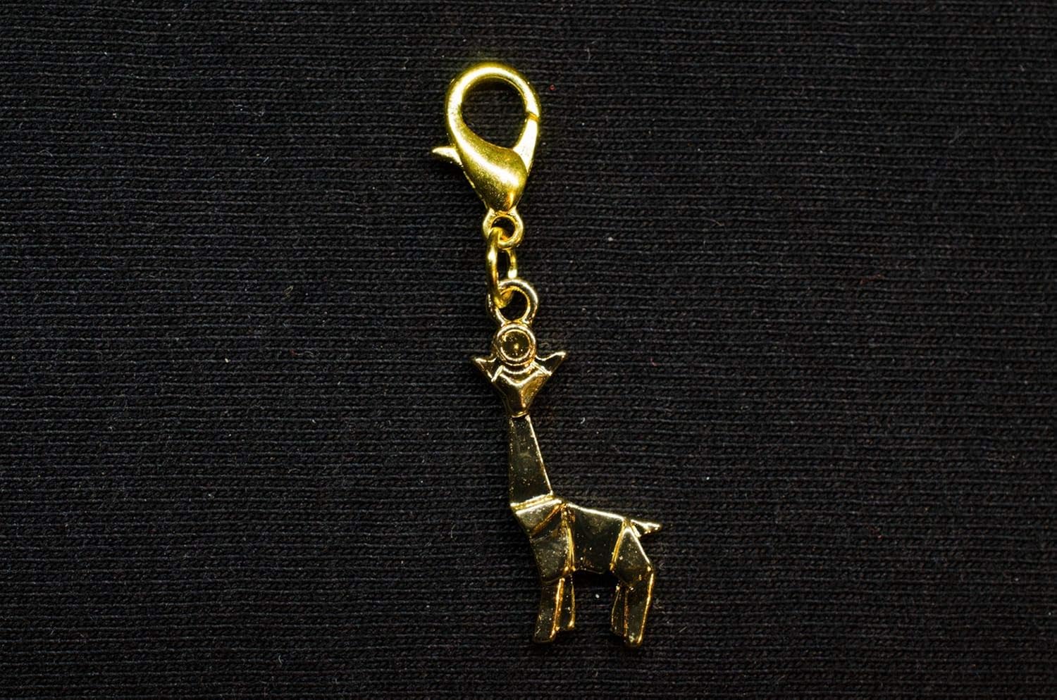 Miniblings Giraffe Charm Pendant Zipper Pull Animals Africa Safari Origami, Multicolored, 20mm - Image 4