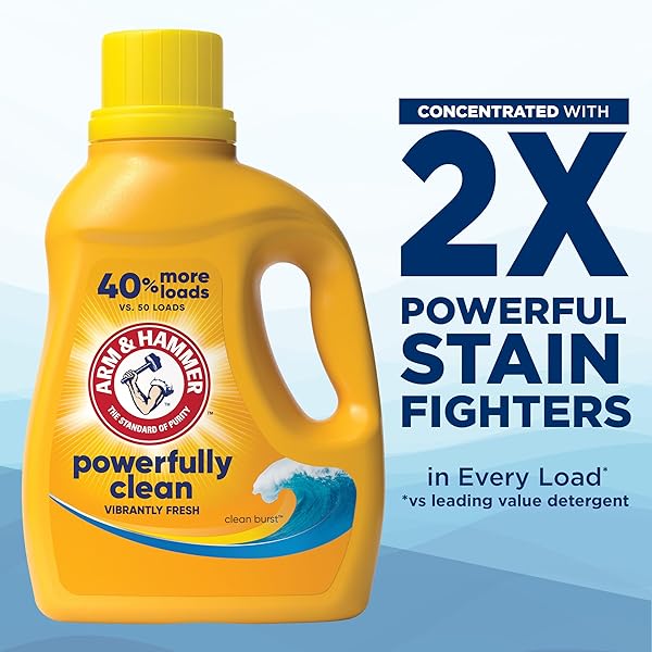 ARM & HAMMER CLEAN BURST, 105 LOADS LIQUID LAUNDRY DETERGENT, 105 FL OZ