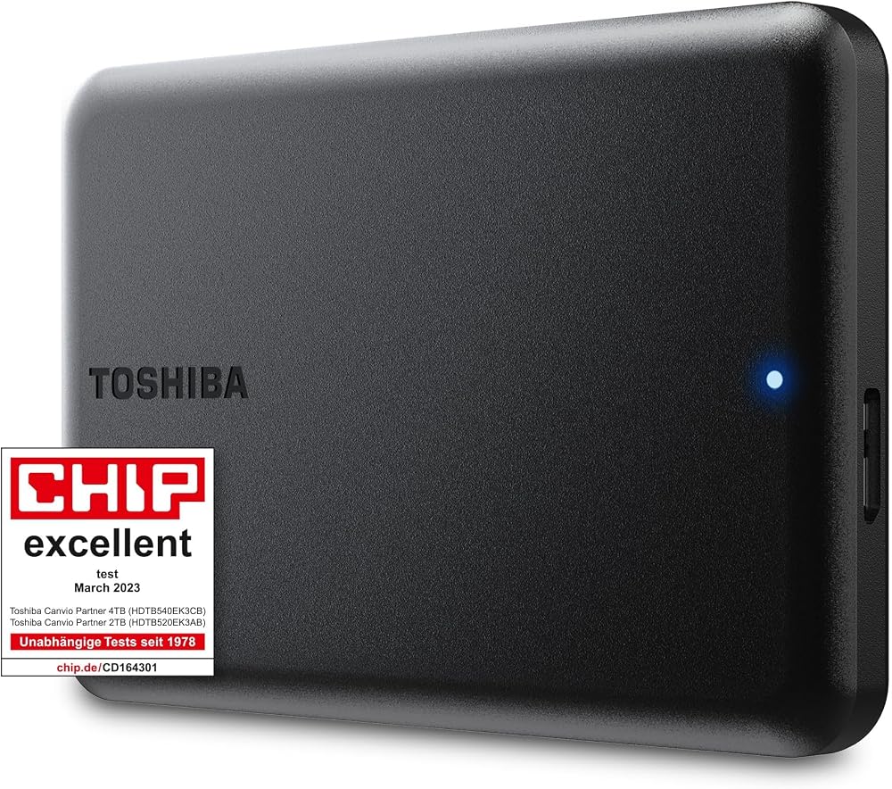Toshiba Canvio Partner 2TB Portable External Hard Drive USB 3.2 Mac Windows