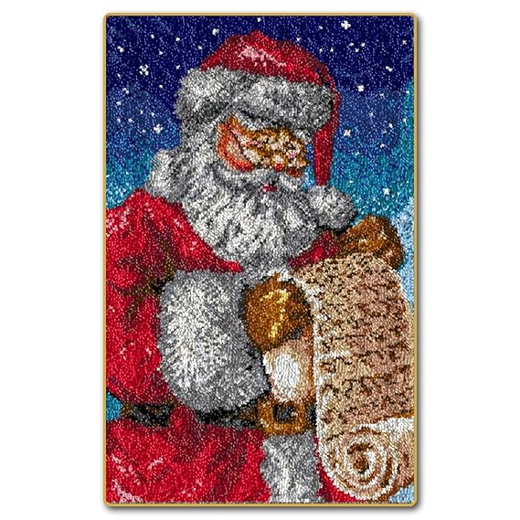Latch Hook Rug Kit"Father Christmas List" 110x70cm Amazon.co.uk