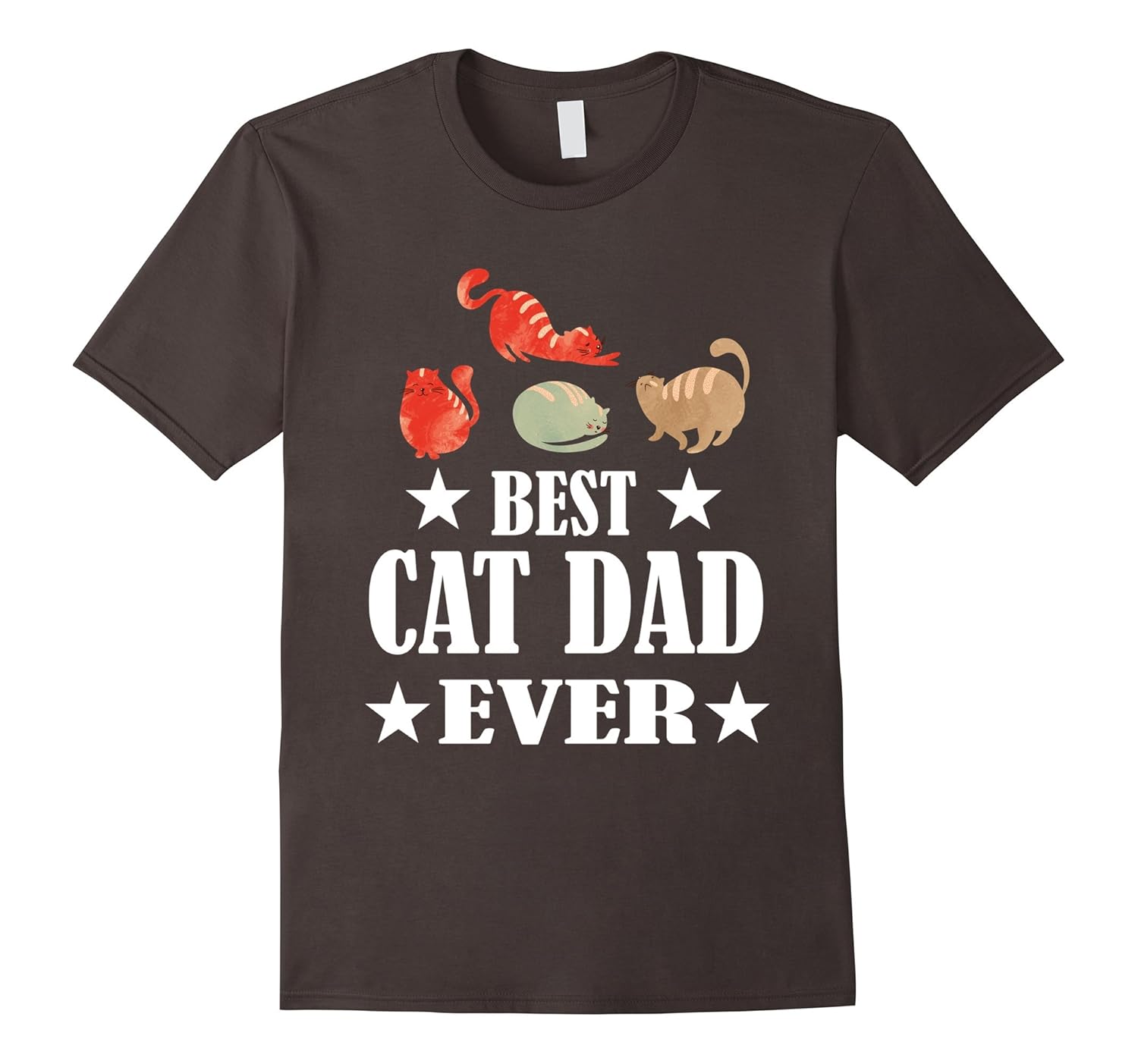 Mens Best Cat Dad Ever Funny Animal TShirt Pet Lover Cat Owner Tee
