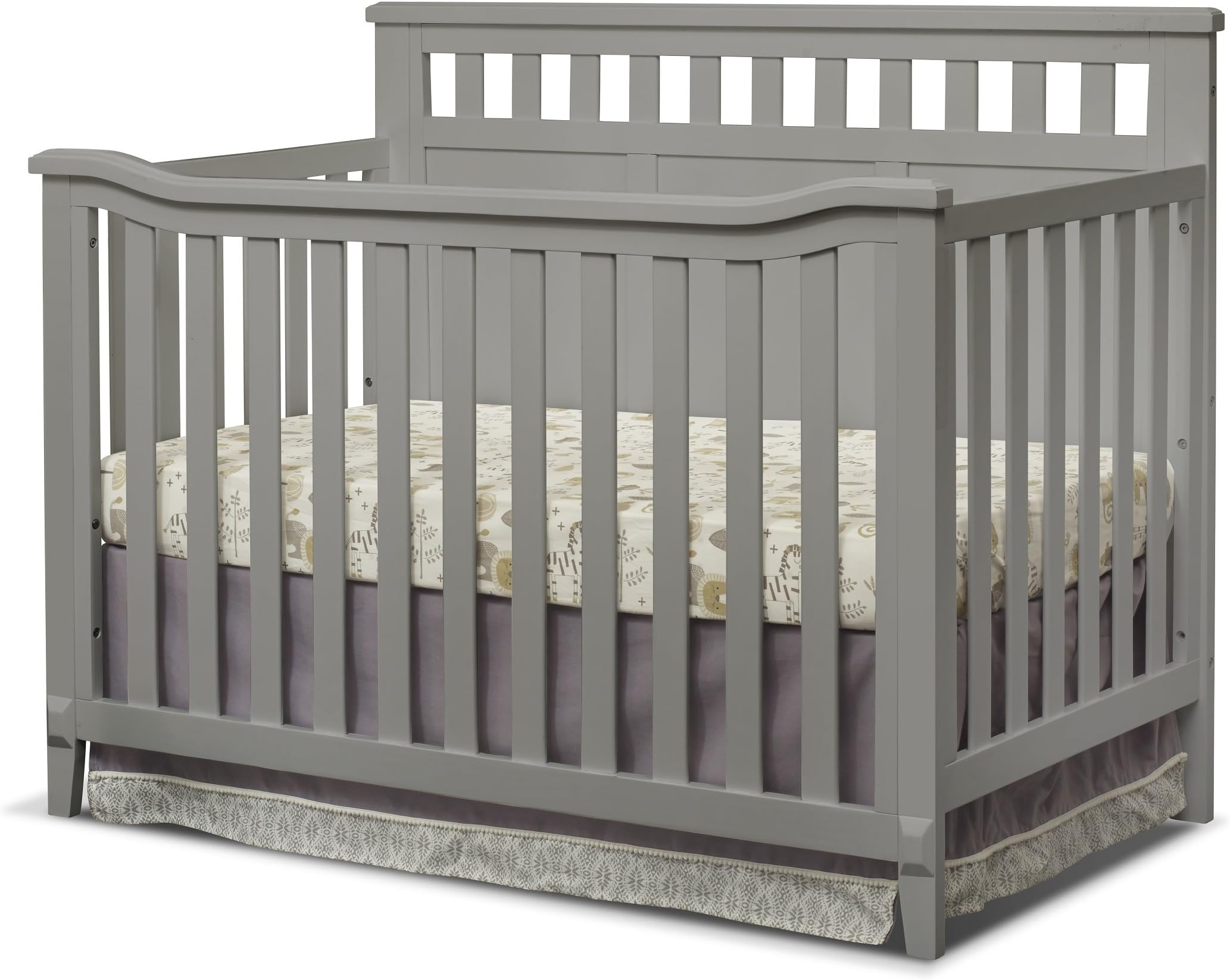 Sorelle Madrid 4-in-1 Convertible Crib, Grey