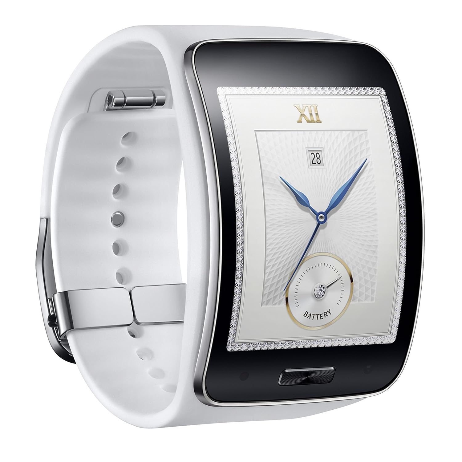 Samsung Galaxy Gear S R750W Smart Watch w/Curved Super AMOLED Display (White)