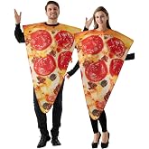 Spooktacular Creations 1PC Adult Couple Pizza Slice Costume for Halloween Taco Costume Cosplay Party, Trick or Treating