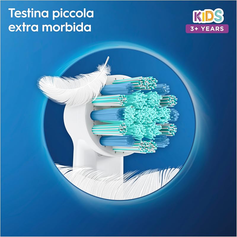 Testine di Ricambio Kids 3+, Bianche, 8 Ricambi