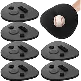 EATHEATY 6 Pack Baseball Fielding Trainer - Foam Pancake Glove for Quick Hand Transition &amp; Infield Drills, Lightweight Soft Hands Training Aid for Youth &amp; Adult Coaches, Softball Compatible (Black)