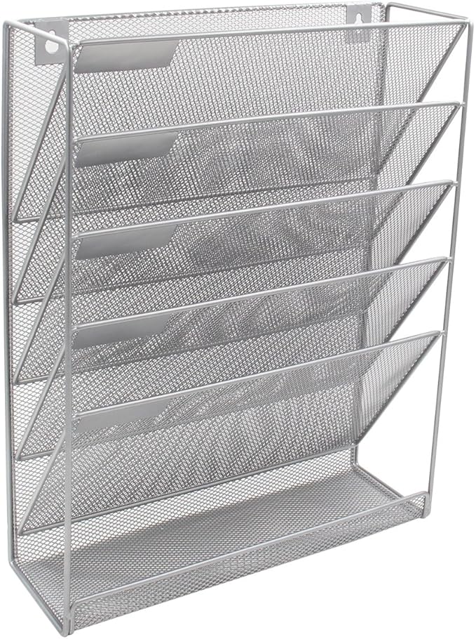 EasyPAG Mesh Wall Hanging File Organizer Wall Mounte Paper Organizer 6